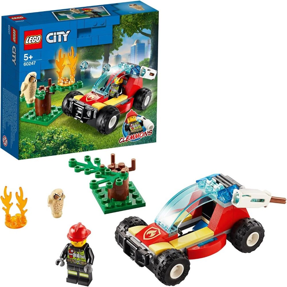 Lego City Forest Fire 60247 Firefighter /w sleepy owl figure  Brand New